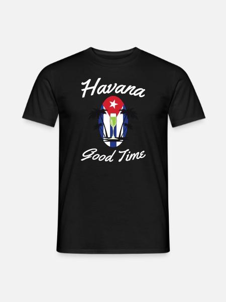 Cuba Drapeau de la Havane Cubain Cubano - T-shirt homme - noir