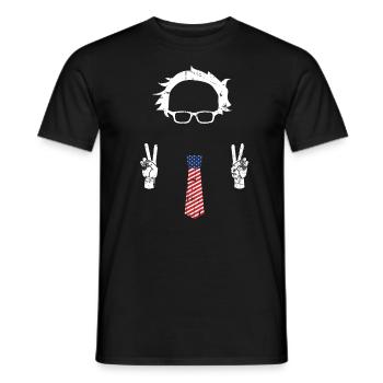 Bernie Peace Signs Campaign 2020 Democrat - Men's T-Shirt - black - Front - AI Model Male 178 light (178cm)