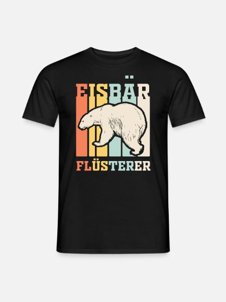 Eisbär Flüsterer - Männer T-Shirt - Schwarz
