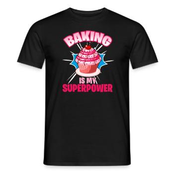 Backen Bäckerin Kuchen Gebäck Cupcake Geschenk - Männer T-Shirt - Schwarz - Vorne - AI Model Male 178 light (178cm)