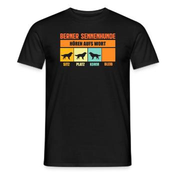 Berner Sennenhund - Männer T-Shirt - Schwarz - Vorne - AI Model Male 178 light (178cm)