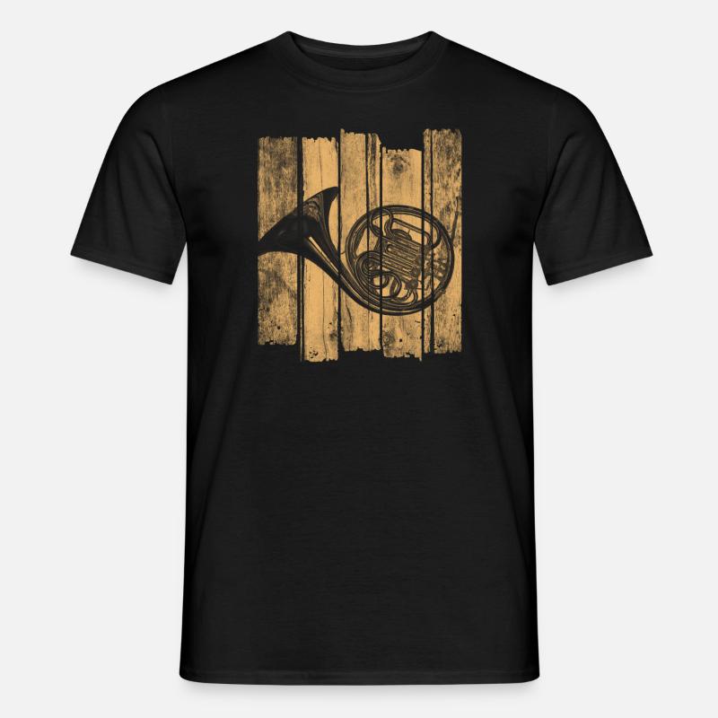 Horn - Männer T-Shirt - Schwarz