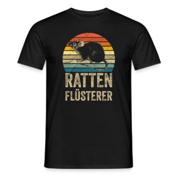 Ratte Ratten Flüsterer Geschenk - Männer T-Shirt - Schwarz - Vorne - AI Model Male 178 light (178cm)