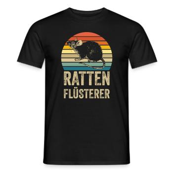 Ratten Flüsterer - Männer T-Shirt - Schwarz - Vorne - AI Model Male 178 light (178cm)