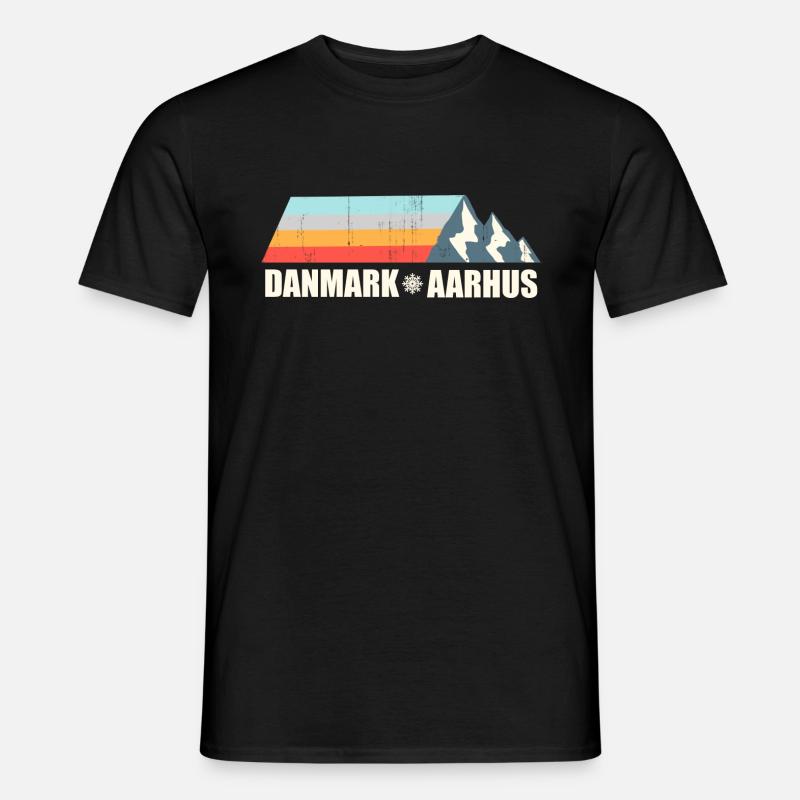 Aarhus - Männer T-Shirt - Schwarz
