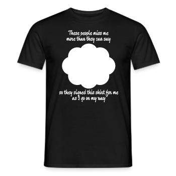 Adorable chemise signée d'un collègue au revoir - T-shirt homme - noir - Devant - AI Model Male 178 light (178cm)