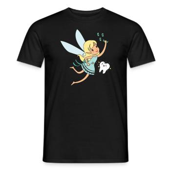 Funny tooth fairy tooth fairy gift - Men's T-Shirt - black - Front - AI Model Male 178 light (178cm)
