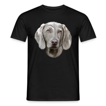 Weimaraner Hund - Männer T-Shirt - Schwarz - Vorne - AI Model Male 178 light (178cm)