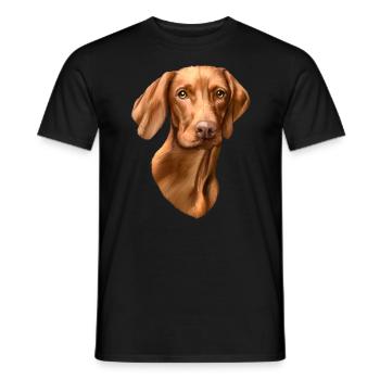 Vizsla Hund - Männer T-Shirt - Schwarz - Vorne - AI Model Male 178 light (178cm)
