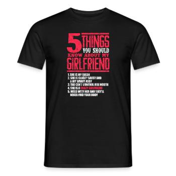 petite amie - T-shirt homme - noir - Devant - AI Model Male 178 light (178cm)