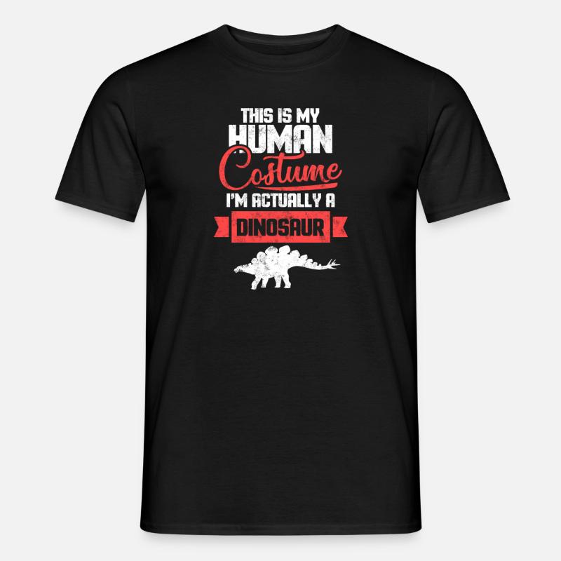 Dinosaurier - Männer T-Shirt - Schwarz