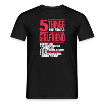 Cadeau de Saint Valentin copain copain partenaire - T-shirt homme - noir - Devant - AI Model Male 178 light (178cm)