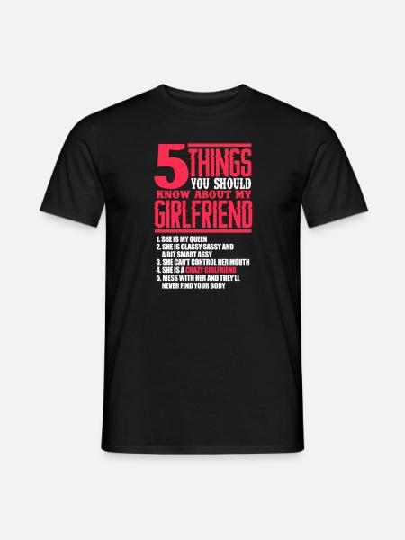 Freundin Freund Partner Valentinstag Geschenk - Mænd T-shirt - sort