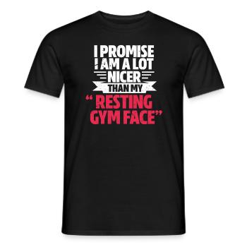 Gym - T-shirt homme - noir - Devant - AI Model Male 178 light (178cm)