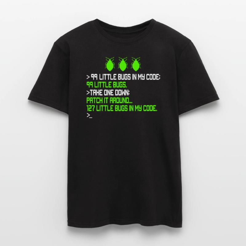 99 Little Bugs in My Code Kodierung Debugging Funn Männer T-Shirt