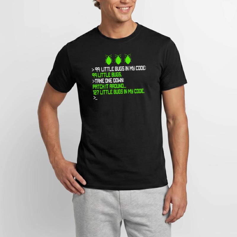 99 Little Bugs in My Code Kodierung Debugging Funn Männer T-Shirt