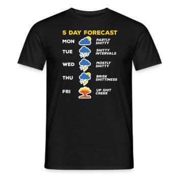 Wettervorhersage Lustige Nachrichten Anker Geschenk - Männer T-Shirt - Schwarz - Vorne - AI Model Male 178 light (178cm)