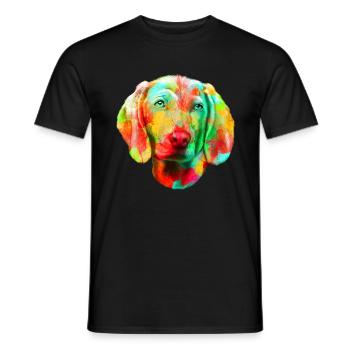 Weimaraner Hund Hunderasse - Männer T-Shirt - Schwarz - Vorne - AI Model Male 178 light (178cm)