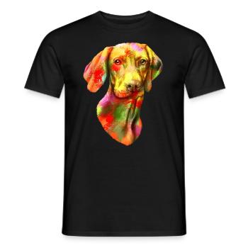 Cadeau de race de chien chien Vizsla - T-shirt homme - noir - Devant - AI Model Male 178 light (178cm)