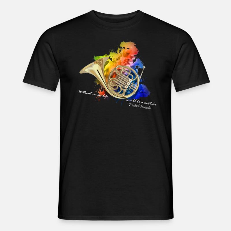 waldhorn - Männer T-Shirt - Schwarz