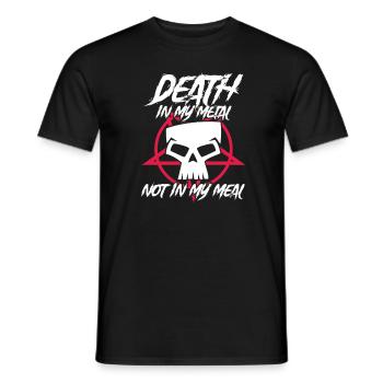 Vegan Veganer Death Metal Tierschutz Geschenk - Männer T-Shirt - Schwarz - Vorne - AI Model Male 178 light (178cm)