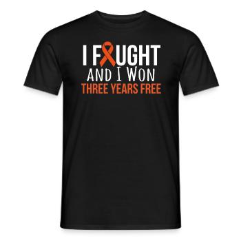 Leukemia Cancer Three Years Anniversary 3 Years Su - Men's T-Shirt - black - Front - AI Model Male 178 light (178cm)