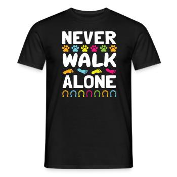 Ne marchez jamais seul - T-shirt homme - noir - Devant - AI Model Male 178 light (178cm)