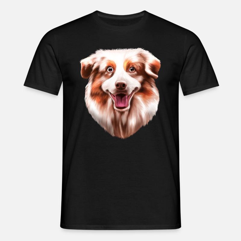 Australian Shepherd Aussie - Maglietta da uomo - nero
