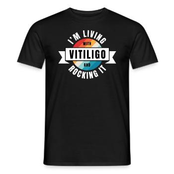 Vitiligo Awareness Vitiliog Skin Quote - T-shirt homme - noir - Devant - AI Model Male 178 light (178cm)