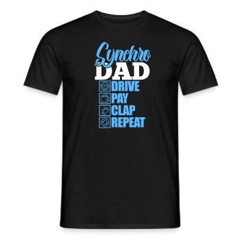 Synchronschwimmen Vater - Männer T-Shirt - Schwarz - Vorne - AI Model Male 178 light (178cm)