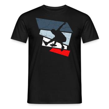 frisbee - Men's T-Shirt - black - Front - AI Model Male 178 light (178cm)