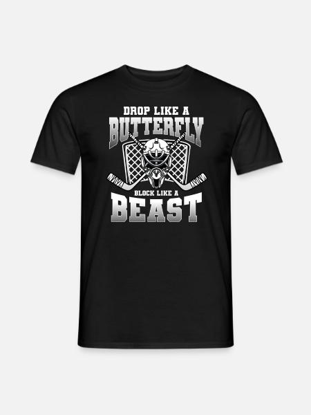 Hockey Butterfly Goalie Zitat - Männer T-Shirt - Schwarz