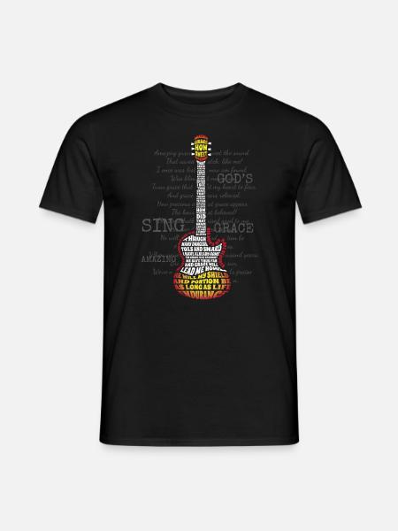 Christian Band Amazing Guitar Grace - Men's T-Shirt - black