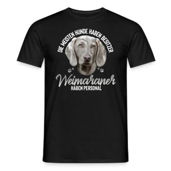 Weimaraner Hund Hunderasse - Männer T-Shirt - Schwarz - Vorne - AI Model Male 178 light (178cm)