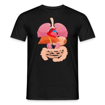 Organes internes Conception de l’anatomie humaine - T-shirt homme - noir - Devant - AI Model Male 178 light (178cm)