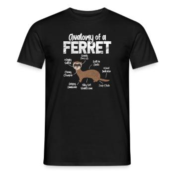 Frettchen - Männer T-Shirt - Schwarz - Vorne - AI Model Male 178 light (178cm)