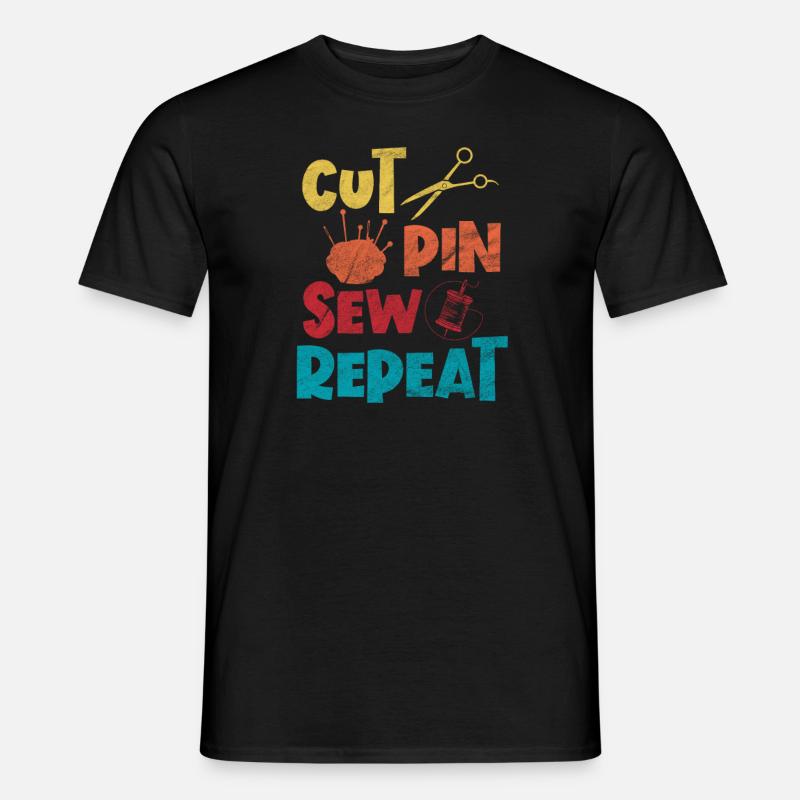 Nähen - Männer T-Shirt - Schwarz