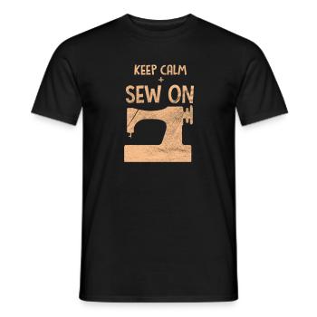 Nähen Nähmaschine Näherin Schneider Geschenk - Männer T-Shirt - Schwarz - Vorne - AI Model Male 178 light (178cm)