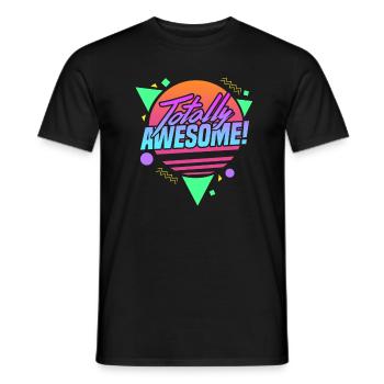 90er Jahre 80er - Männer T-Shirt - Schwarz - Vorne - AI Model Male 178 light (178cm)