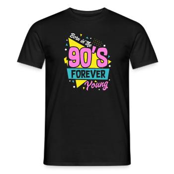 anni 90 - T-shirt uomo - nero - Fronte - AI Model Male 178 light (178cm)