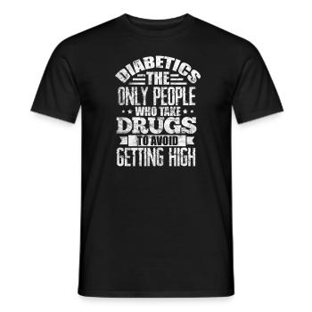 Diabetes Diabetiker Insulin Blutzucker Geschenk - Männer T-Shirt - Schwarz - Vorne - AI Model Male 178 light (178cm)