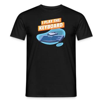 Clavier Gamer Funny Fingerpints Esports Wasd - T-shirt homme - noir - Devant - AI Model Male 178 light (178cm)