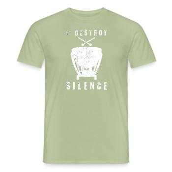 Lustiges Pauken-Zitat - Männer T-Shirt - Sage - Vorne - AI Model Male 178 light (178cm)