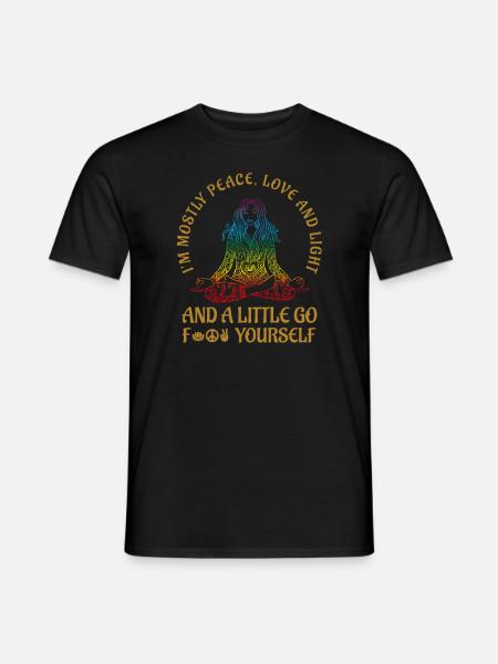 Meditation Fick dich - Männer T-Shirt - Schwarz