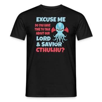 Cthulhu Lord SaviourJesus Religiöse Parodie - Männer T-Shirt - Schwarz - Vorne - AI Model Male 178 light (178cm)