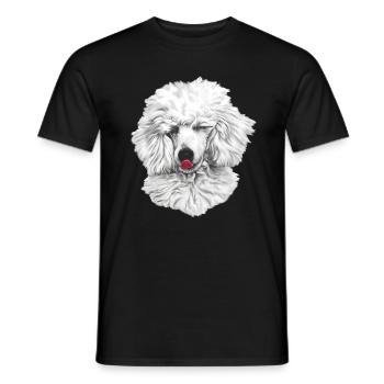 Poodle king poodle dog dog - Men's T-Shirt - black - Front - AI Model Male 178 light (178cm)