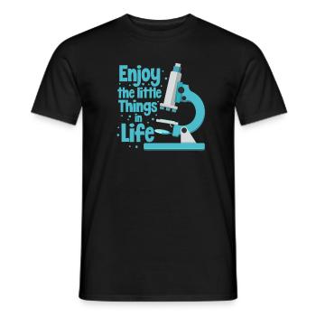 biology - Men's T-Shirt - black - Front - AI Model Male 178 light (178cm)