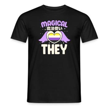 Genderqueer LGBT Queer Gay Pride CSD cadeau - T-shirt homme - noir - Devant - AI Model Male 178 light (178cm)