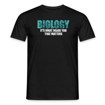 Biology science biologist laboratory bio gift - Men's T-Shirt - black - Front - AI Model Male 178 light (178cm)