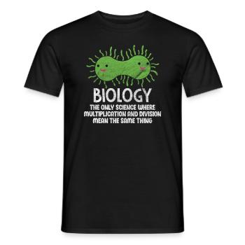 Biology science biologist laboratory bio gift - Men's T-Shirt - black - Front - AI Model Male 178 light (178cm)